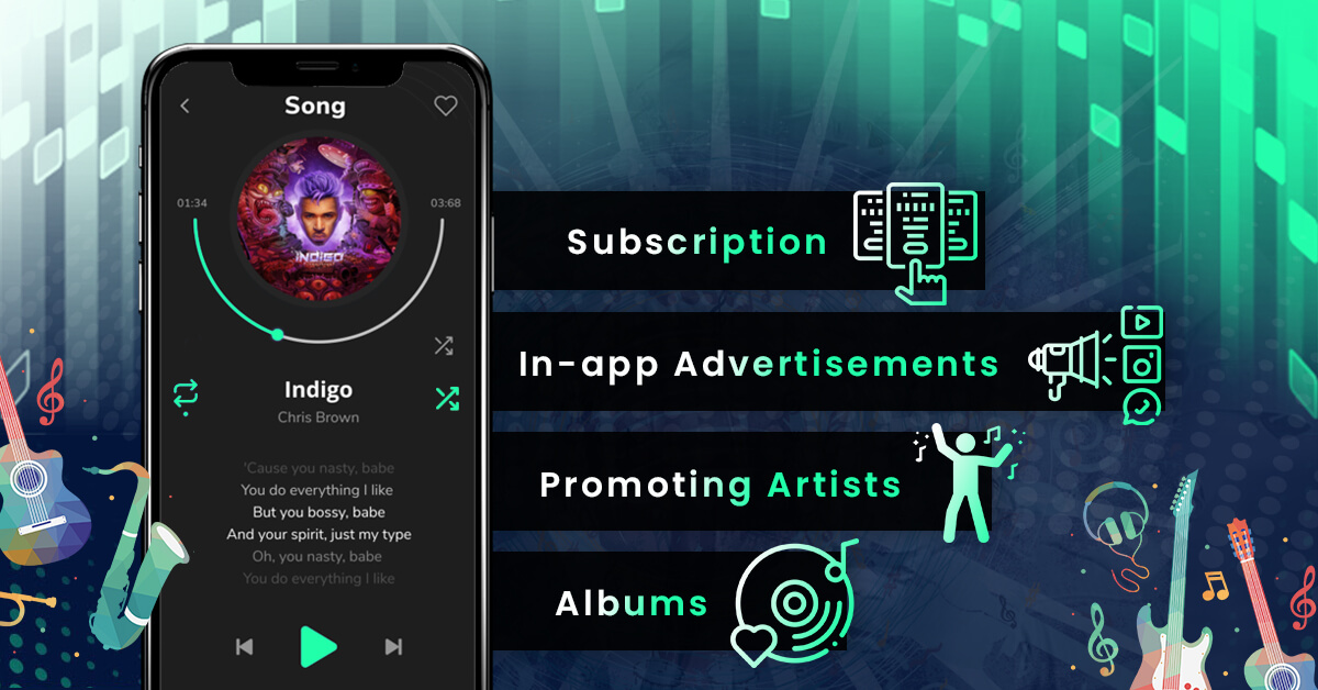 Monetization of music streaming app