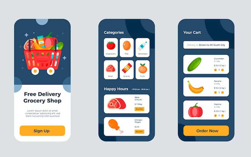 Grocery delivery app