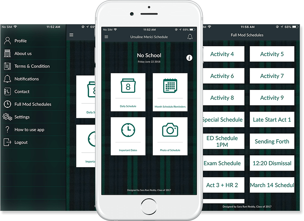 3 device Ursuline Merici Schedule