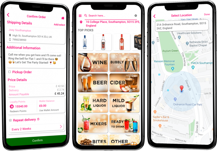 Drinxin Food Drink Delivery React Native Application