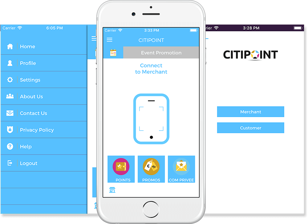 Functionalities of Citipoint app