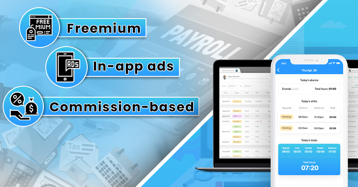Successful Revenue Model foremployee payroll management system (Freemium, In-app ads, Commission-based) (1)