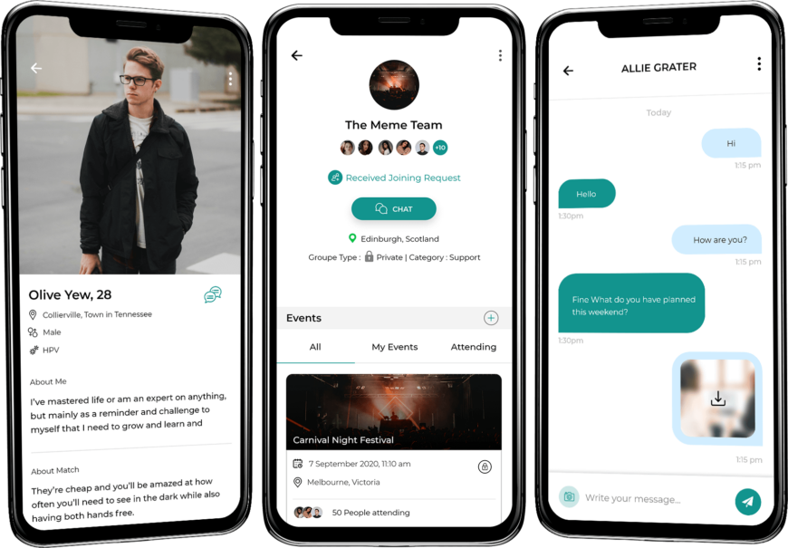 Community-based Social Networking App features
