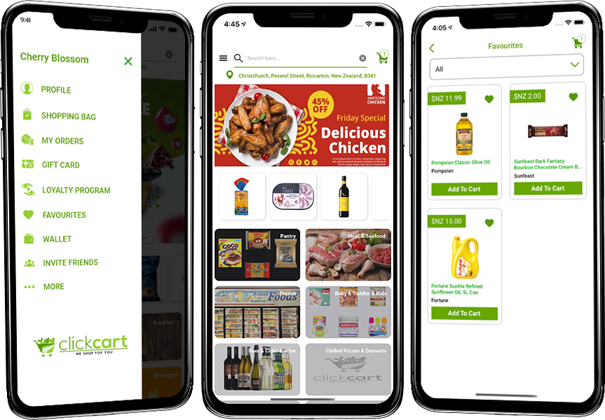 ondemand grocery delivery app mockup