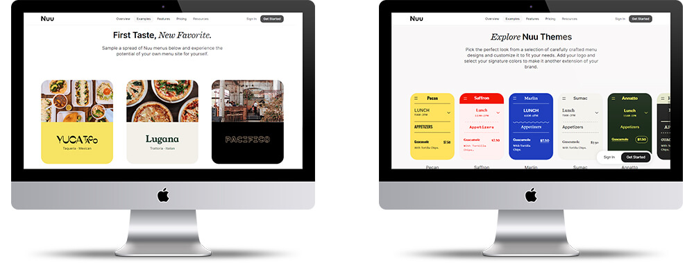 contactless qr code menus restaurant website functionalities