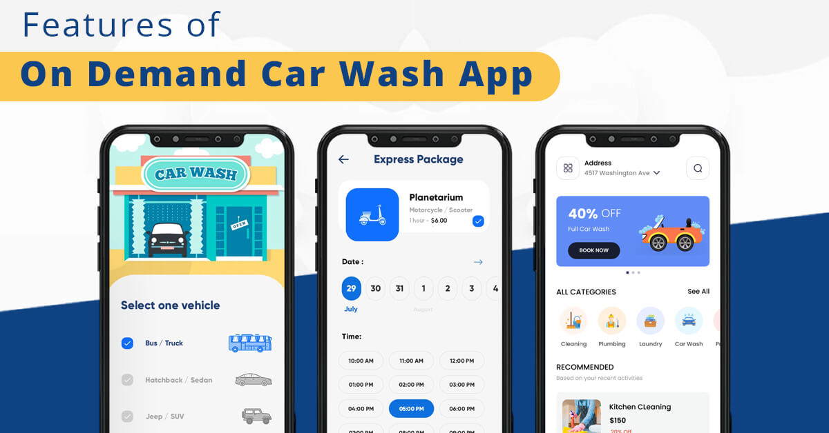 Features Of Car Wash Mobile App