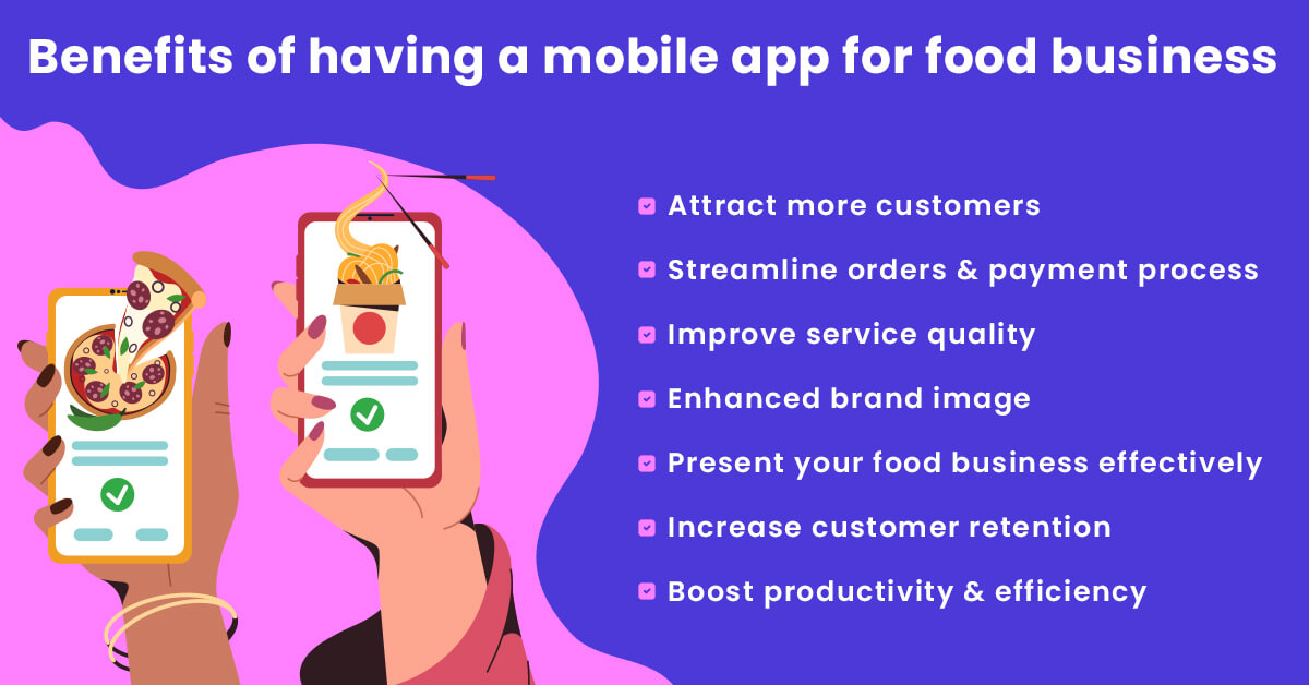 Benefits of having a mobile app for food business