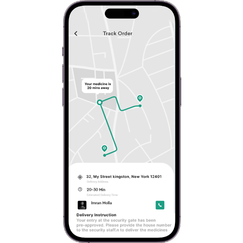 Medicine Delivery App Order Tracking