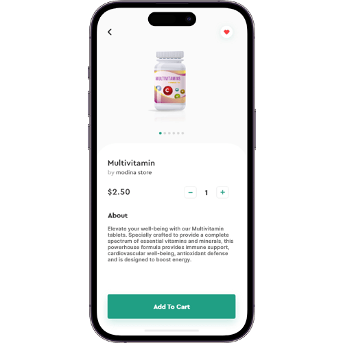 Medicine Delivery App Product Details Screen