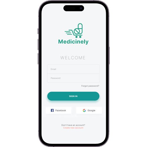 Medicine Delivery App Registration Screen