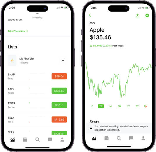 Robinhood App Screen