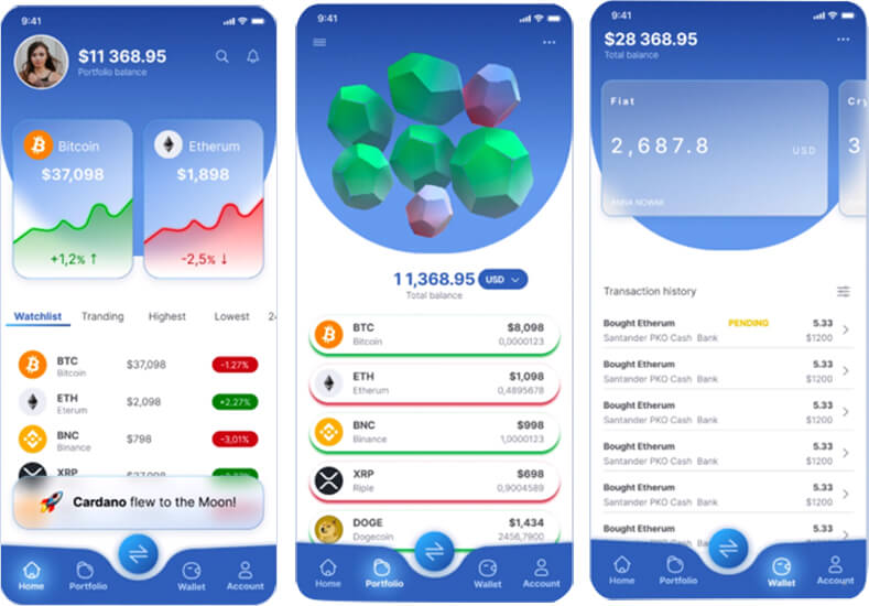 Stock Trading App Features Screen