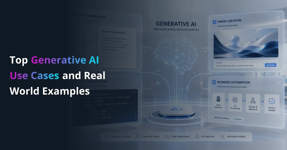 Top Generative AI Use Cases and Real World Examples for 2026