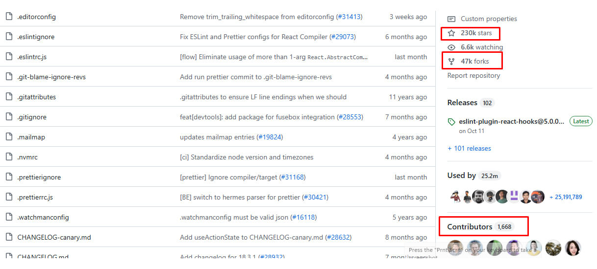 ReactJS in Git