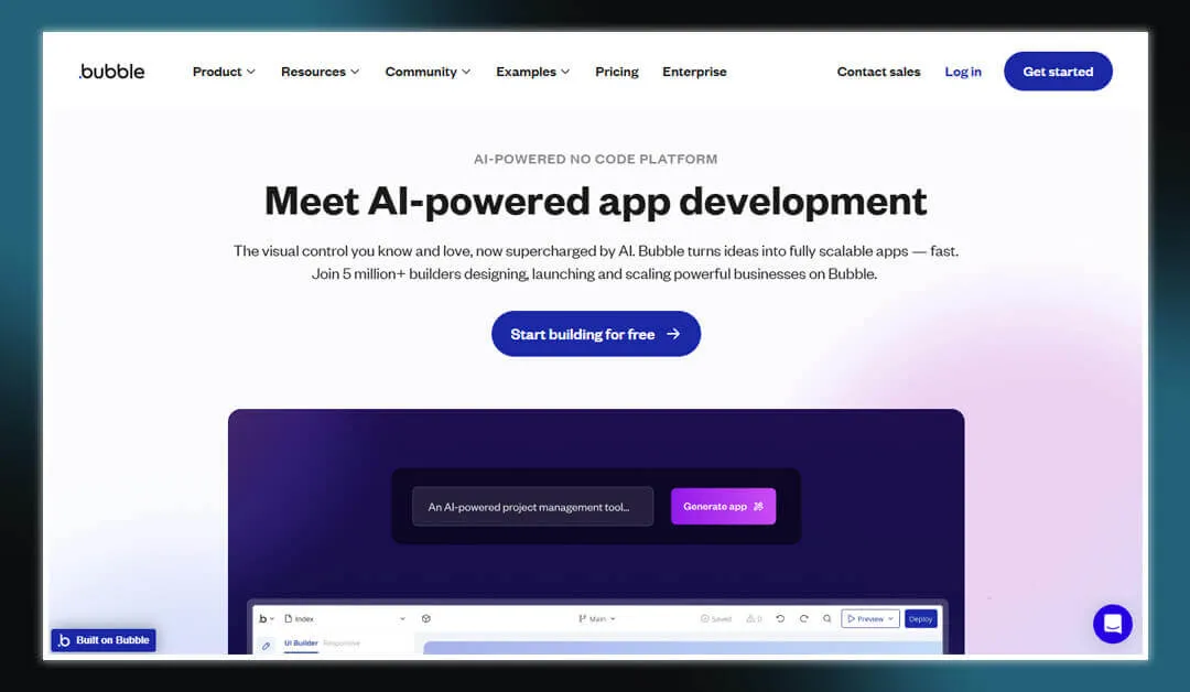 Bubble Home Page