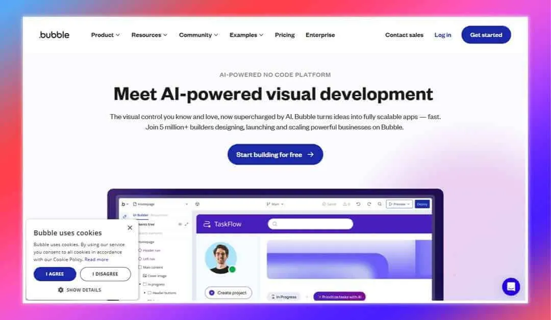 Bubble Home Page 