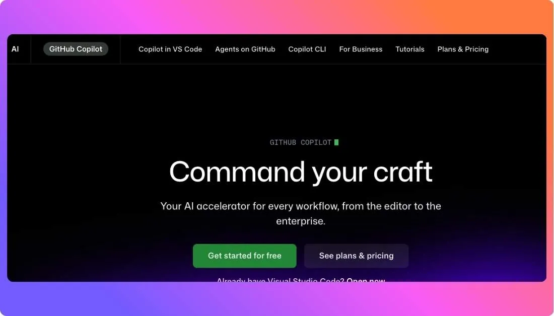 GitHub Copilot Home Page 