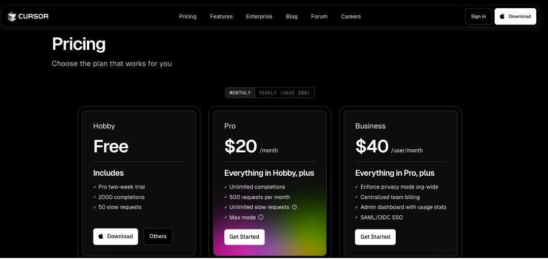 Cursor Pricing