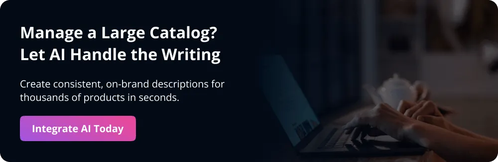 Product Descriptions CTA