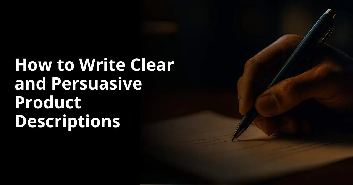 How to Write Clear and Persuasive Product Descriptions