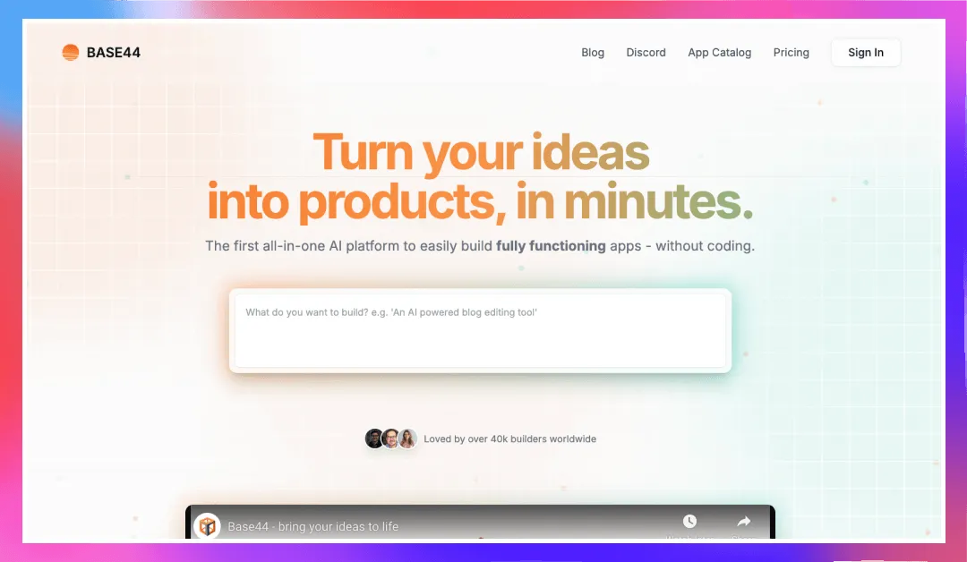 BASE44 home page