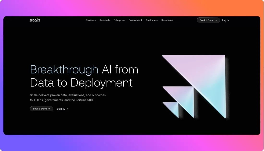 Scale AI Home Page