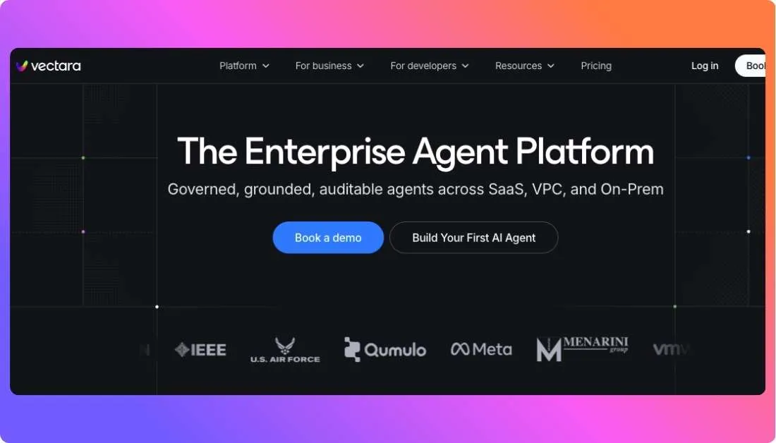 Vectara Home Page