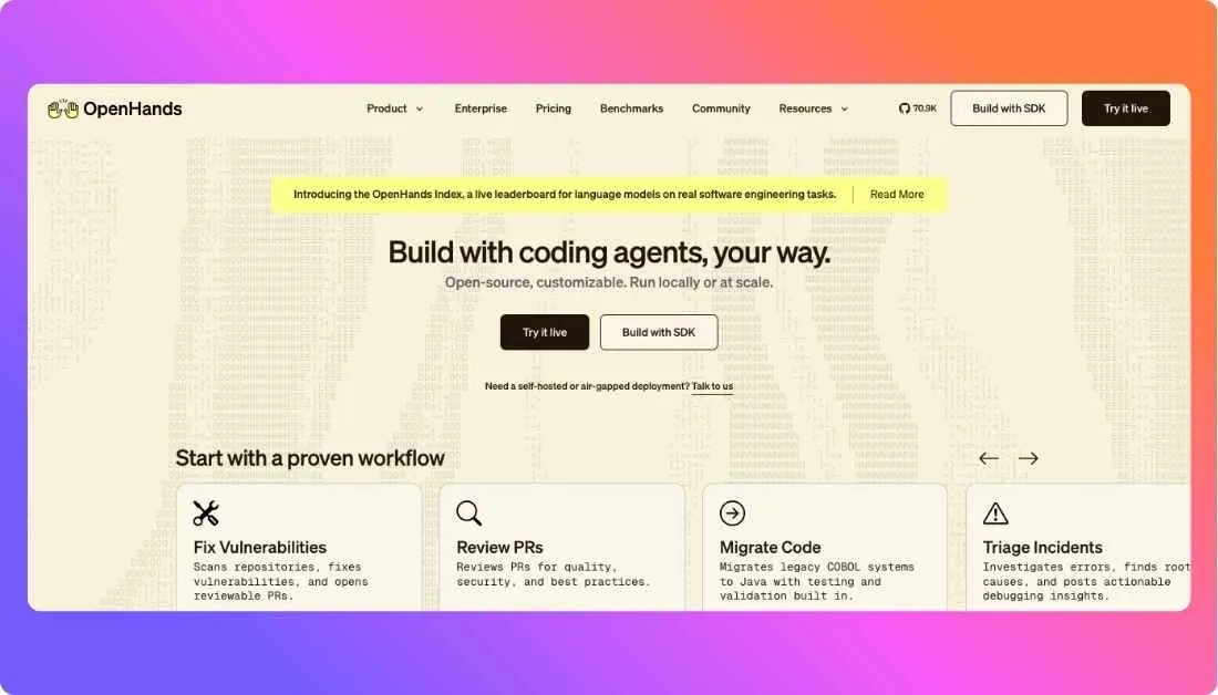 OpenHands home page