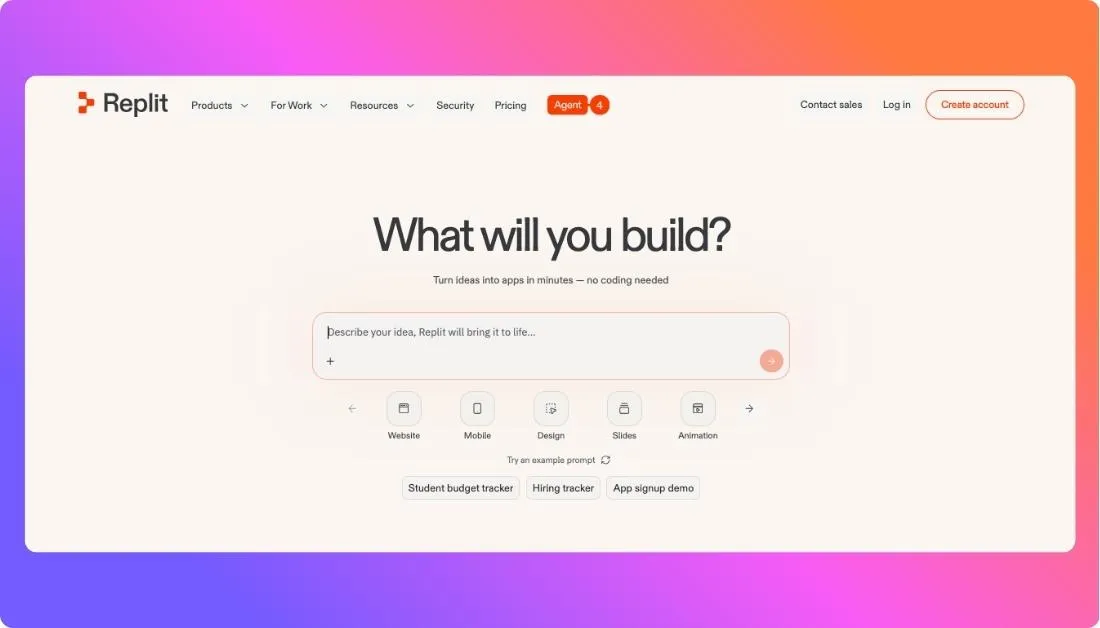 Replit Home Page