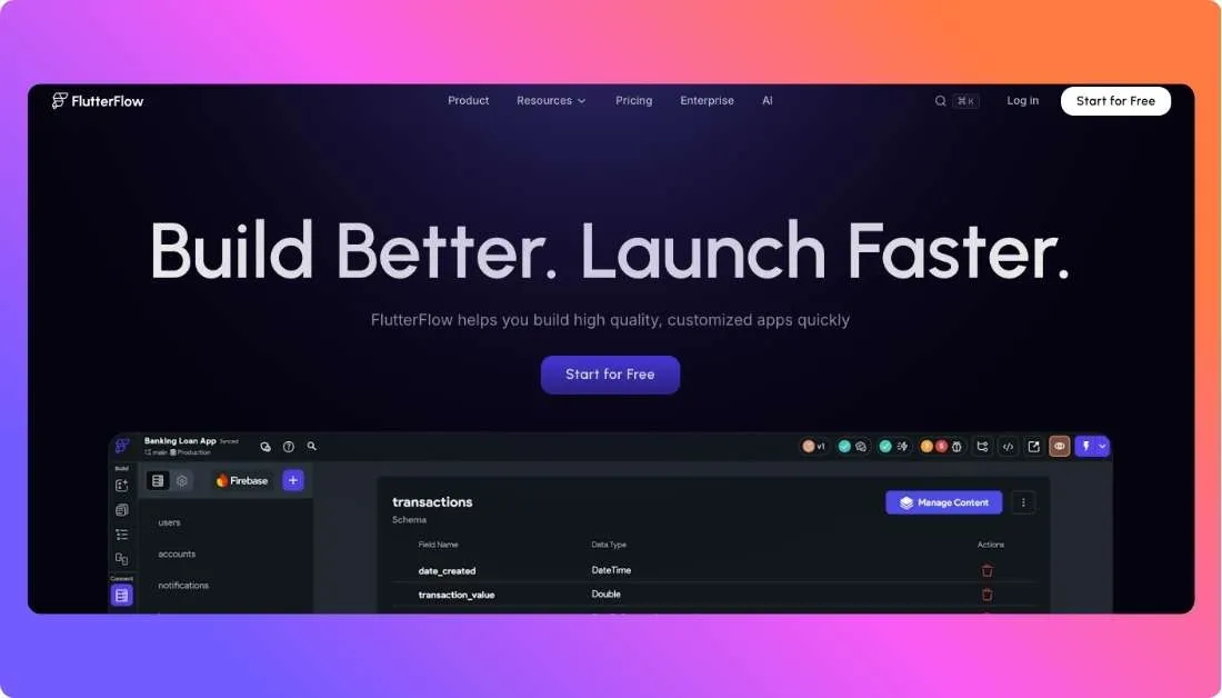 FlutterFlow Home Page