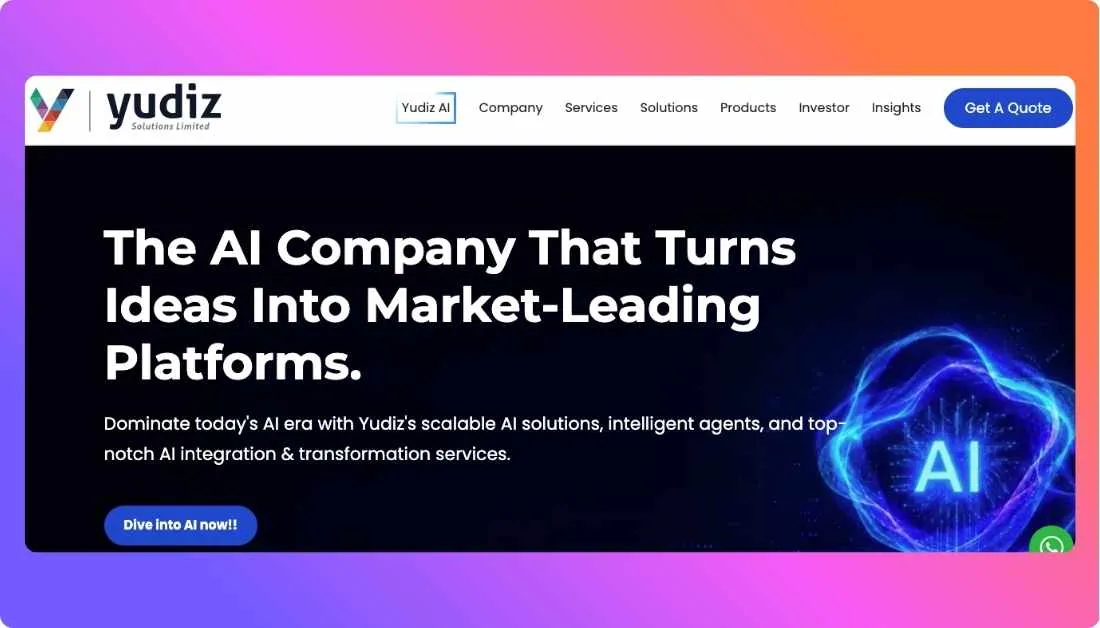 Yudiz Solutions Home page