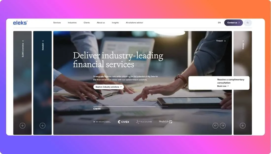 ELEKS Home page