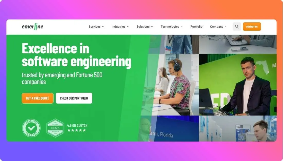 Emerline Home page