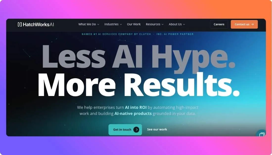 HatchWorks AI Home page